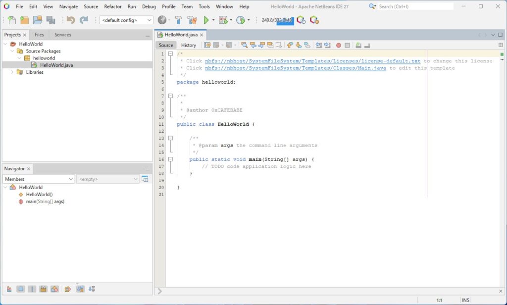 HelloWorldプロジェクト